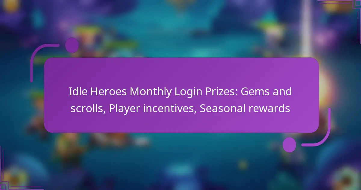 Idle Heroes Monthly Login Prizes: Gems and scrolls, Player incentives, Seasonal rewards